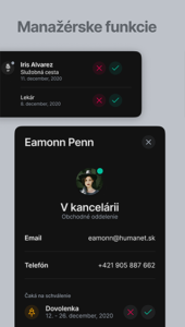 Mobilná aplikácia Humanet - profil